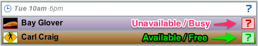 Employee Availability as shown on Shift Assignments