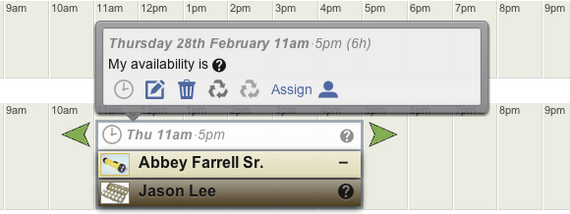 Shift on Work Rota