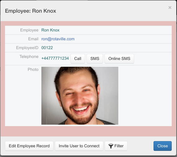 Employee Record for Ron Knox